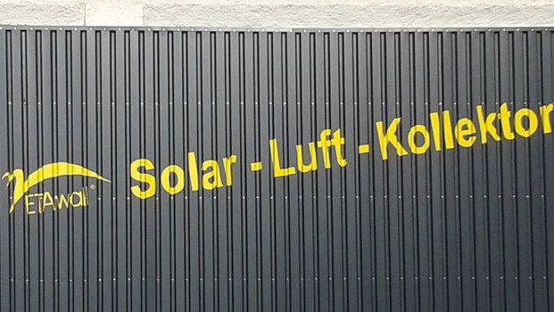 ETAwall Solar-Luft-Kollektor zur Frischlufterwärmung und Heizungsunterstützung